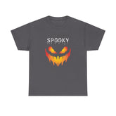 Spooky Halloween Tees, Unisex Heavy Cotton Tee for Fall, Ghostly Graphics Shirt, Halloween Apparel