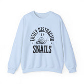 Snail Lover Sweatshirt, Funny Nature Gift, Cozy Crewneck, Distracted by Snails, Birthday Present, Relaxed Pullover, Casual Jumper
