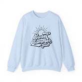 Summer Vibes Crewneck Sweatshirt, Cozy Unisex Pullover, Perfect for Beach Days, Gift for Summer Lovers, Matching Family Outfit