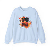 Motivational Crewneck Sweatshirt - Born to Plan, Cozy Sports Sweatshirt, Unisex Gift, Creative Apparel, Casual Wear, Fall Fashion
