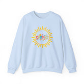 Cheerful Summer Sun Sweatshirt, Cozy Crewneck, Unisex Pullover, Vacation Wear