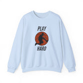 Play Hard Basketball Crewneck Sweatshirt, Unisex Sportswear, Active Lifestyle Sweatshirt, Perfect for Athletes and Coaches