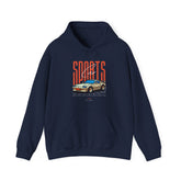 Sports Car Hoodie - Unisex Heavy Blend™ Sweatshirt, Casual Streetwear, Unique Sports Apparel, Cozy Fashion