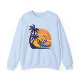 Beach Please Sweatshirt, Unisex Crewneck for Summer Vibes, Perfect for Vacations, Gifts, and Beach Days