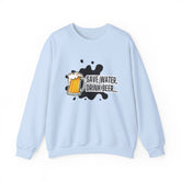 Humorous Beer Lover Sweatshirt, Save Water Drink Beer Crewneck, Gift for Beer Enthusiasts, Men's & Women's Apparel, Funny Drinking Top