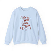 Coffee Lover's Crewneck Sweatshirt, Perfect for Casual Outfits, Gift for Coffee Enthusiasts, Cozy Layer for Every Day, Fun Saying