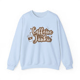 Caffeine Junkie Crewneck Sweatshirt | Cozy Gift for Coffee Lovers, Perfect for Fall, Everyday Wear, Casual Style, Gift for Her