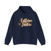 Caffeine Junkie Hoodie, Cozy Sweatshirt for Coffee Lovers, Gift for Baristas and Students, Perfect for Relaxing Evenings