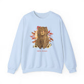 Cozy Bear Sweatshirt for Autumn, Unisex Crewneck with Fall Vibes, Ideal for Thanksgiving, Casual Wear
