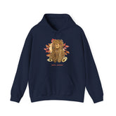 Autumn Bear Hoodie, Cozy Fall Sweatshirt, Cute Bear Pullover, Warm Unisex Hooded Sweatshirt