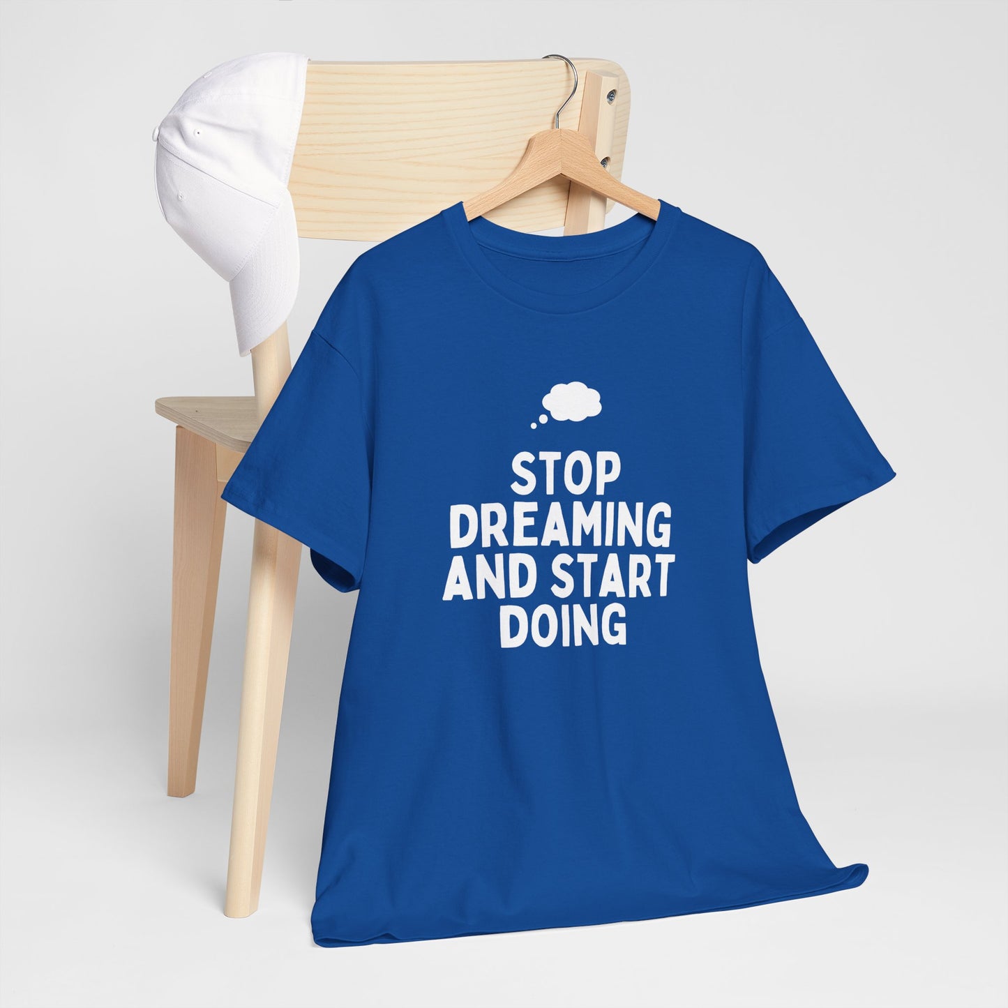Motivational Unisex Heavy Cotton Tee, Inspirational T-Shirt, Gift for Dreamers, Positive Vibes Apparel, Start Doing Quote Tee