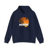 Miami Sunset Unisex Hoodie - Beach Vibes, Casual Wear, Summer Style, Relaxed Fit