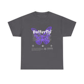 Butterfly Graphic Tee - Unisex Heavy Cotton T-Shirt, Nature Lover Gift, Casual Streetwear, Trendy Outfit, Spring Fashion
