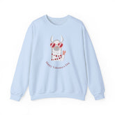 Valentine's Day Llama Sweatshirt, Cute Gift for Her, Cozy Crewneck, Fun Animal Apparel, Unisex Pullover, Valentine's Day Gift