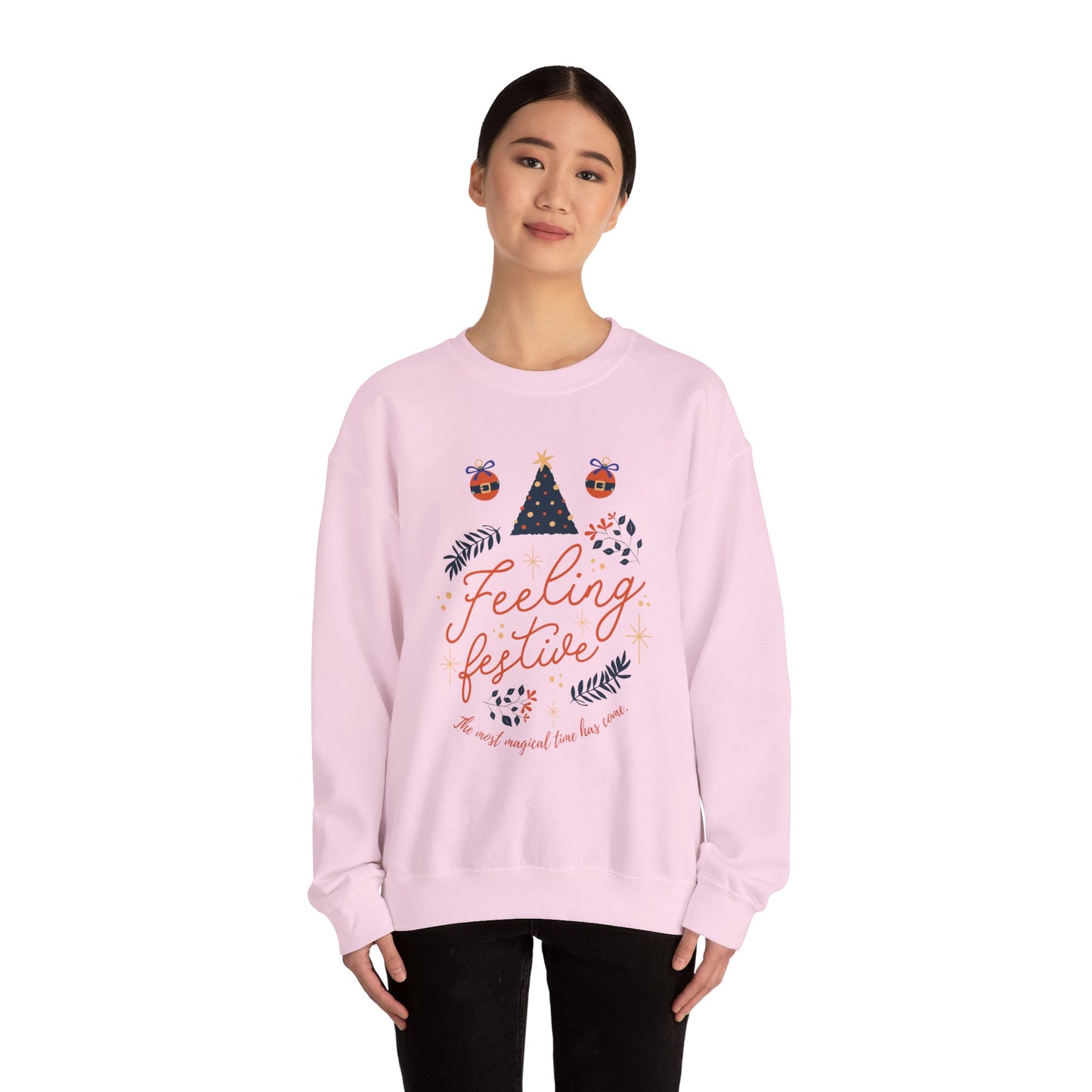 Feeling Festive Sweatshirt: Cozy Christmas Holiday Apparel - Unisex
