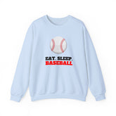 Baseball Sweatshirt - Eat Sleep Baseball, Unisex Crewneck, Gift for Baseball Fans, Sports Apparel, Cozy Sweatshirt