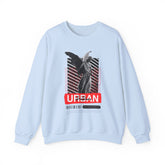 Urban Angel Graphic Sweatshirt, Unisex Crewneck Sweatshirt, Casual Streetwear, Perfect for Gift, Cozy Layering