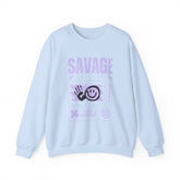 Savage Graphic Crewneck Sweatshirt, Unisex Sweatshirt, Casual Streetwear, Cozy Apparel for All Occasions