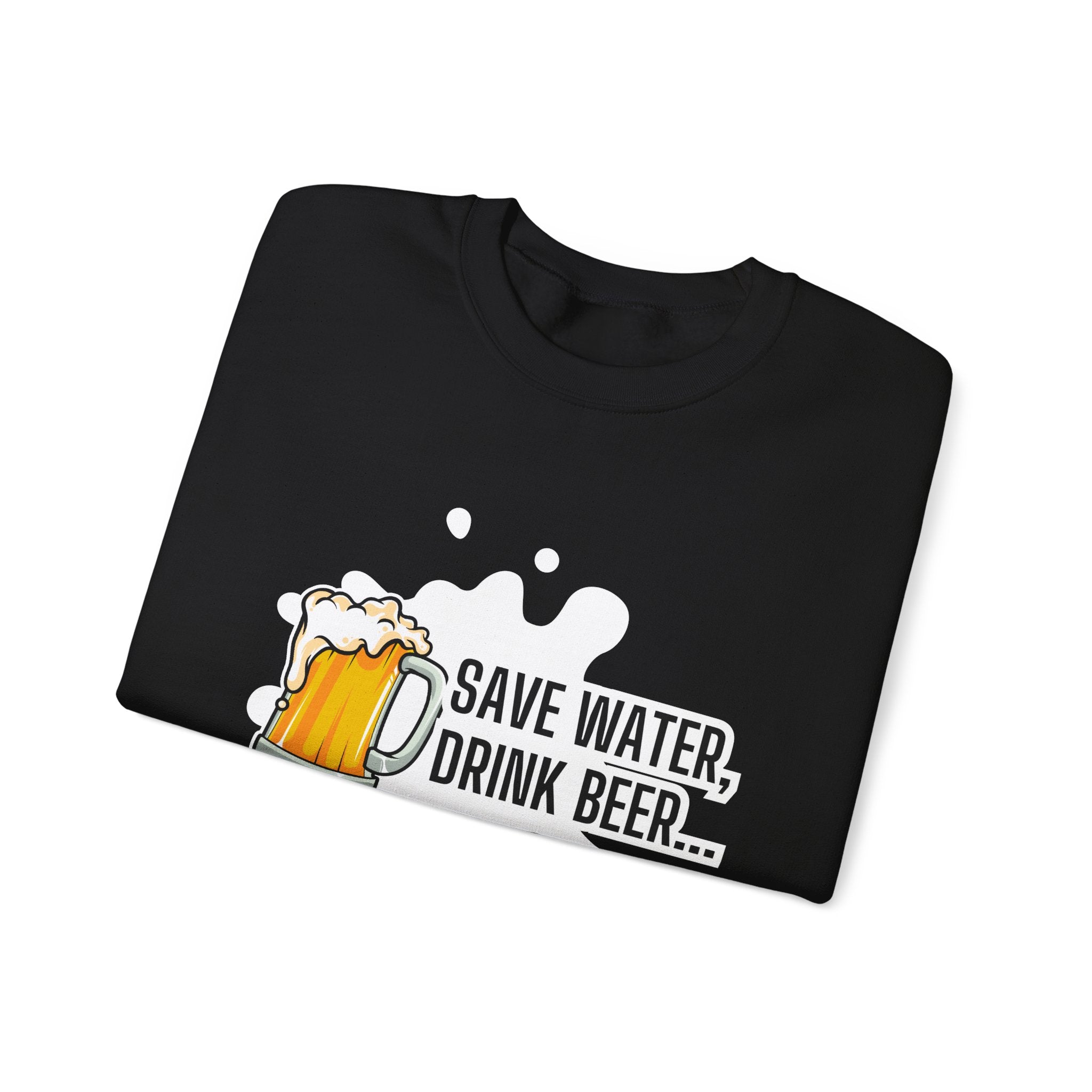 Humorous Beer Lover Sweatshirt, Save Water Drink Beer Crewneck, Gift for Beer Enthusiasts, Men's & Women's Apparel, Funny Drinking Top