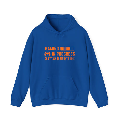 Gaming in Progress Hoodie, Unisex Gaming Sweatshirt, Funny Gamer Gift, Video Game Apparel, Gaming Merchandise, Cool Hoodie for Gamers