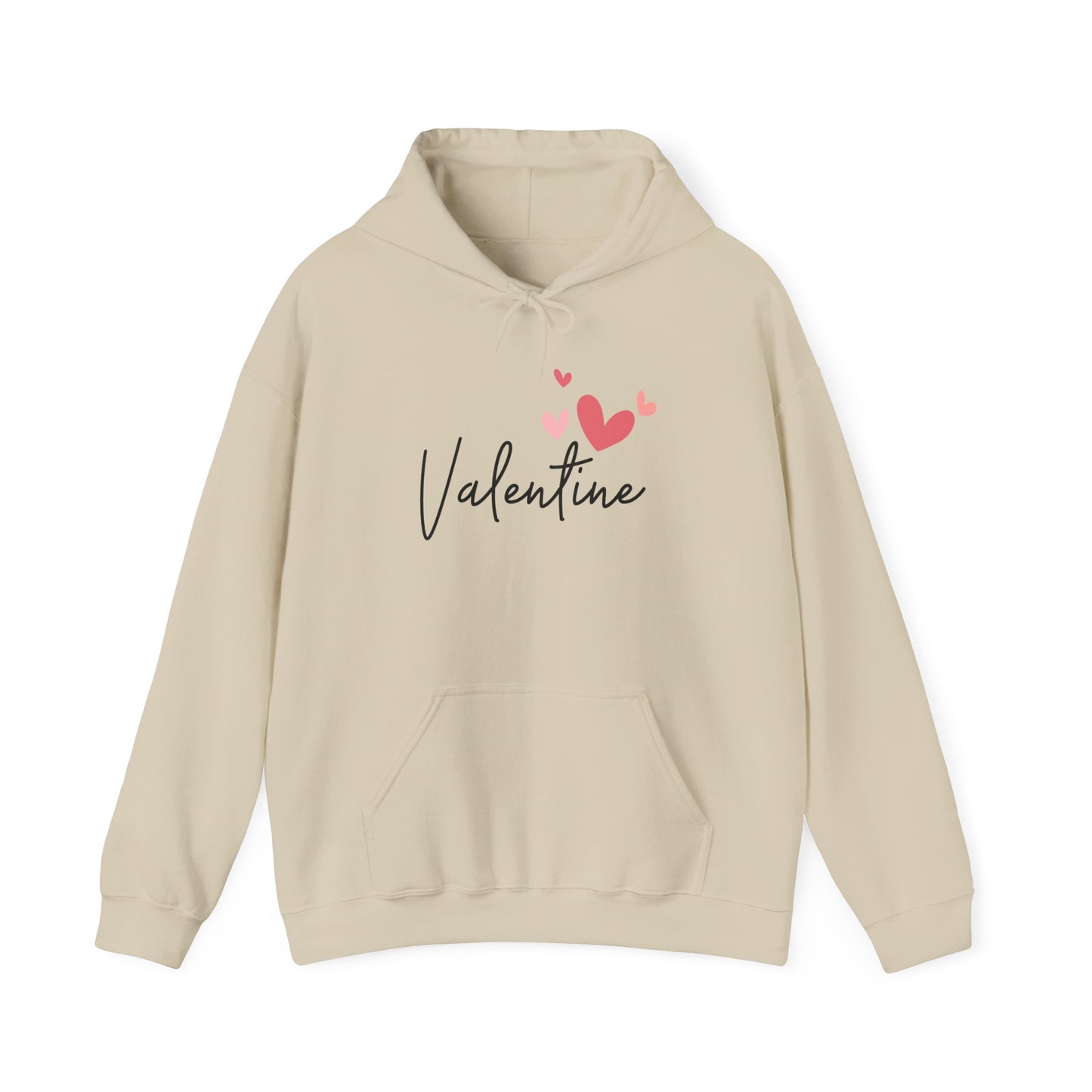 Valentine's Day Hooded Sweatshirt, Cozy Layer, Love Gift, Couples Apparel, Heart Print Hoodie, Unisex Pullover