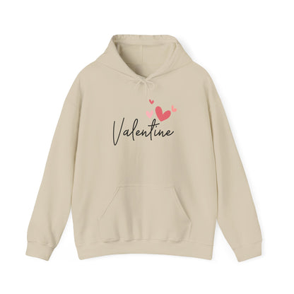 Valentine's Day Hooded Sweatshirt, Cozy Layer, Love Gift, Couples Apparel, Heart Print Hoodie, Unisex Pullover