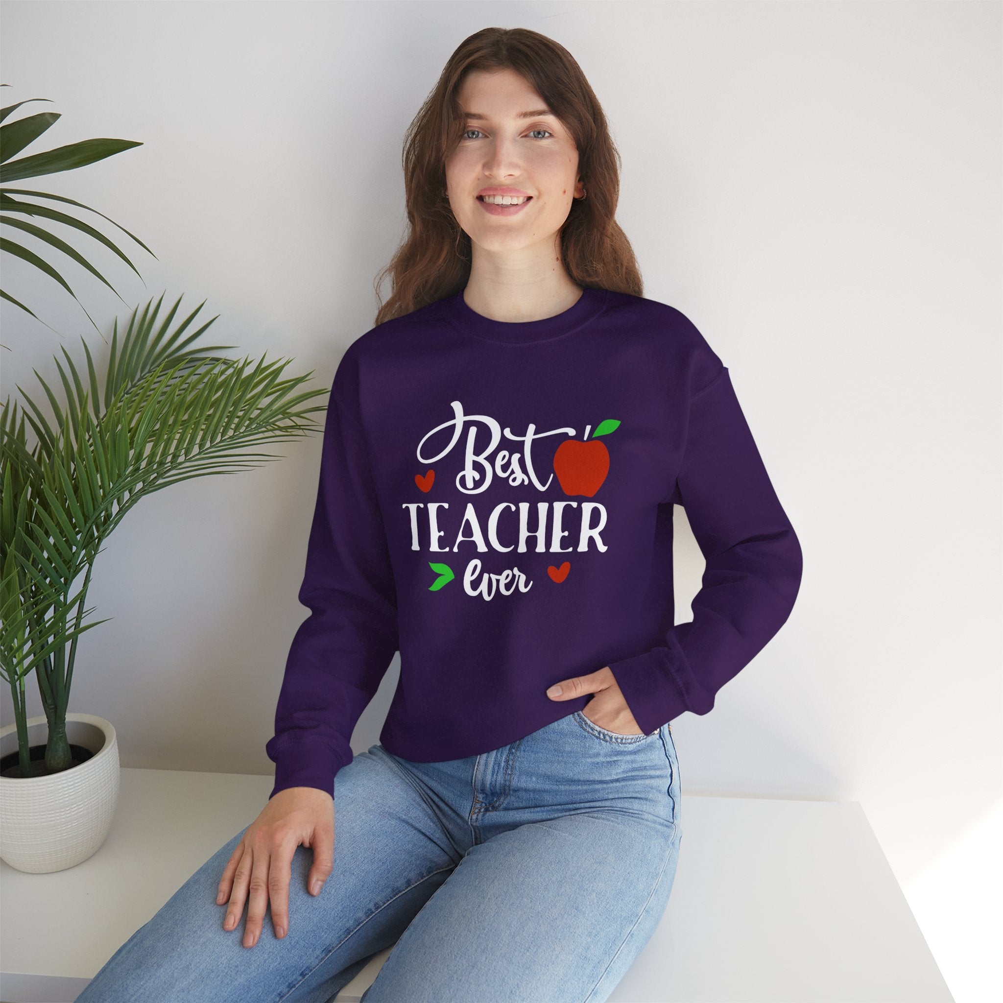 Best Teacher Ever Sweatshirt, Cute Teacher Gift, Unisex Crewneck, School Appreciation, Teacher Appreciation Week, Holiday Gift