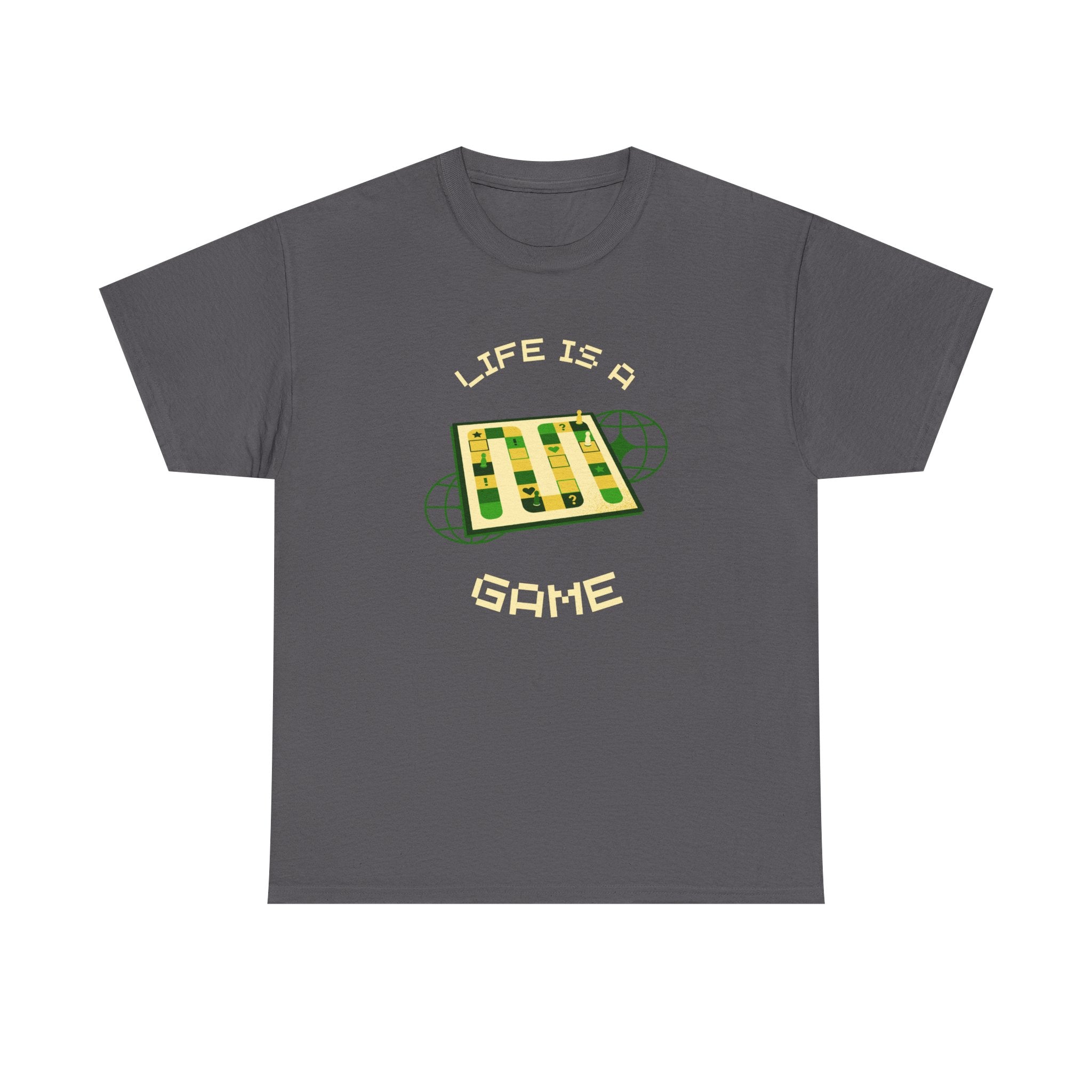 Life is a Game Unisex Heavy Cotton Tee, Casual Wear, Fun Gaming T-Shirt, Everyday Comfort
