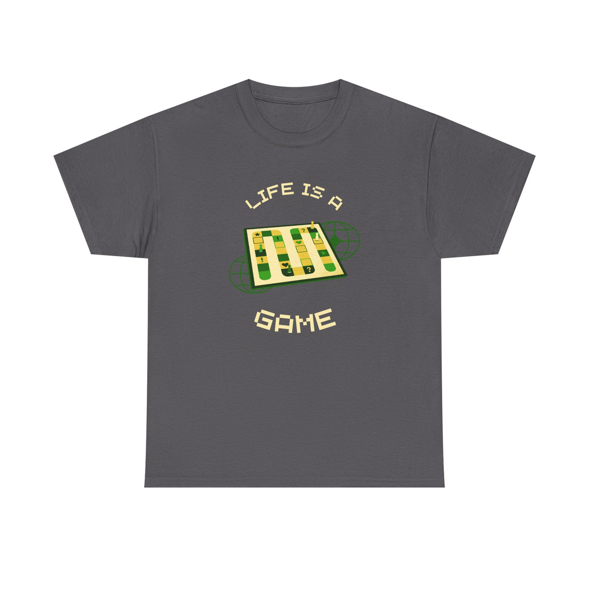 Life is a Game Unisex Heavy Cotton Tee, Casual Wear, Fun Gaming T-Shirt, Everyday Comfort