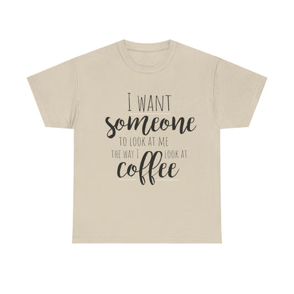 Coffee Lovers Unisex Heavy Cotton Tee - Funny Coffee Quotes Shirt, Gift for Coffee Addicts, Trendy Casual Wear, Birthday Gift, Cute Coffee