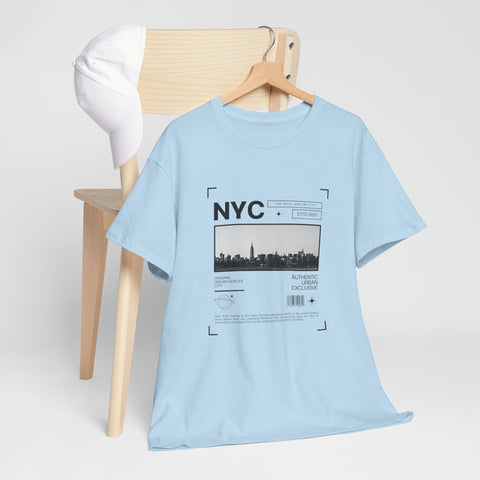 NYC Graphic Tee, Unisex Cotton T-Shirt for City Lovers, Travel Souvenir, Casual Wear, Streetwear Style Fashion