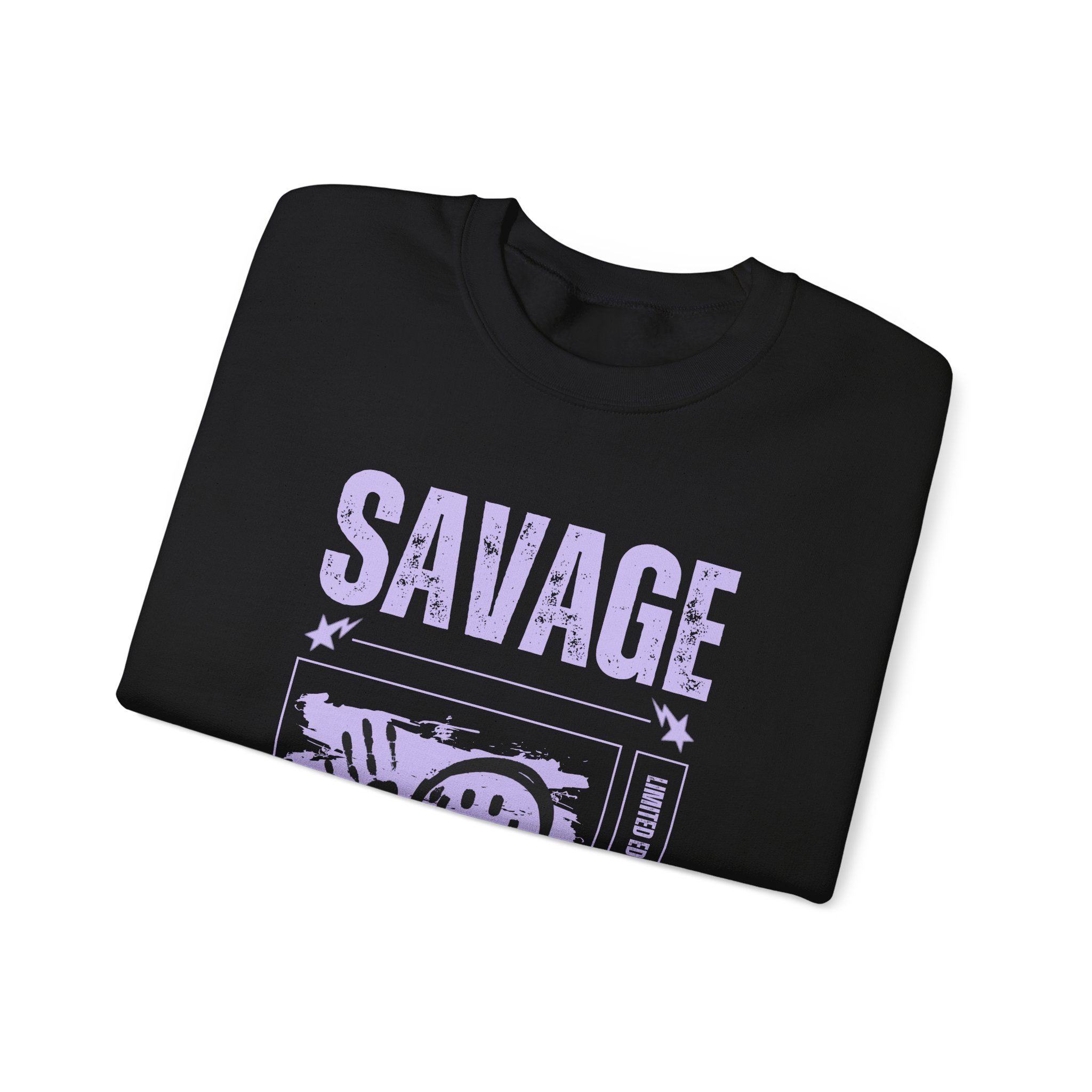 Savage Graphic Crewneck Sweatshirt, Unisex Sweatshirt, Casual Streetwear, Cozy Apparel for All Occasions
