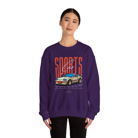 Sports Car Graphic Sweatshirt, Unisex Crewneck, Comfortable