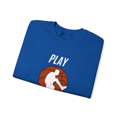 Play Hard Basketball Crewneck Sweatshirt, Unisex Sportswear, Active Lifestyle Sweatshirt, Perfect for Athletes and Coaches