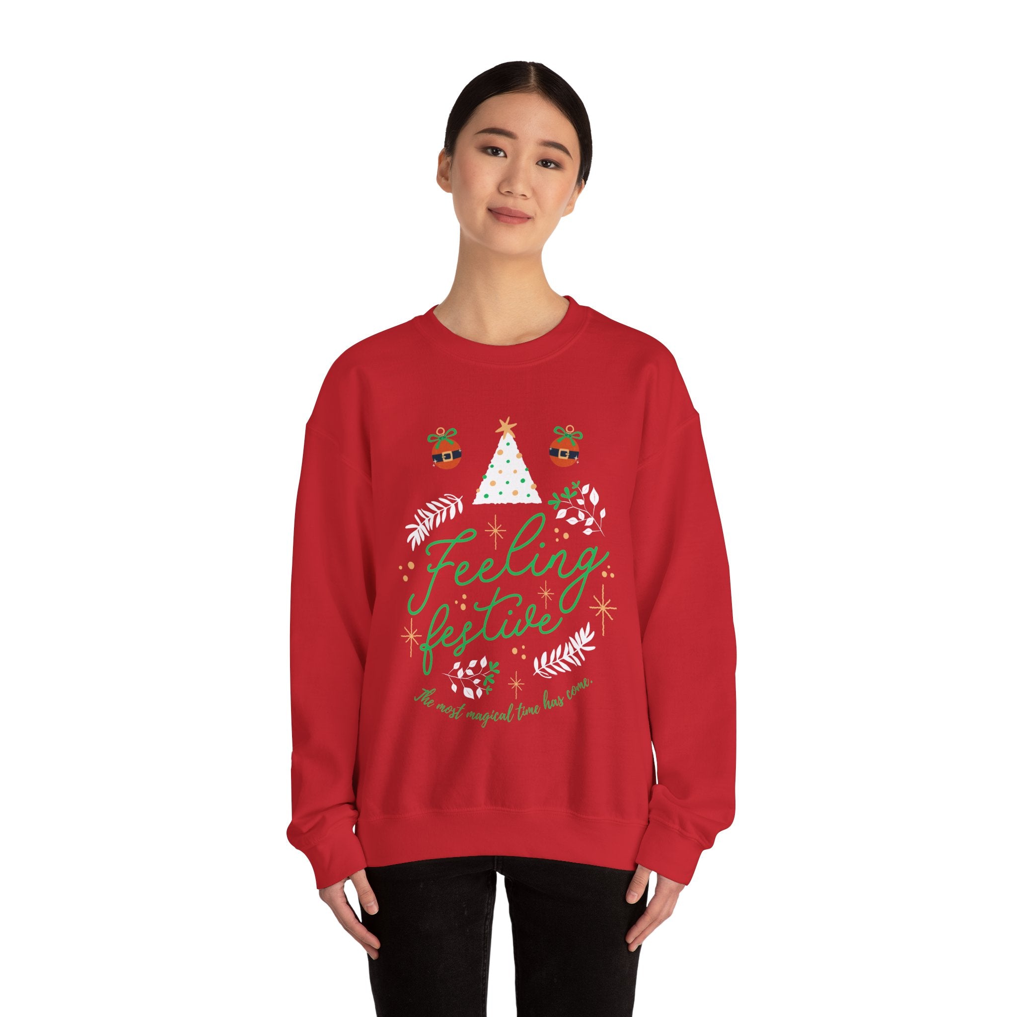 Feeling Festive: Cozy Christmas Crewneck - Gift for Him/Her