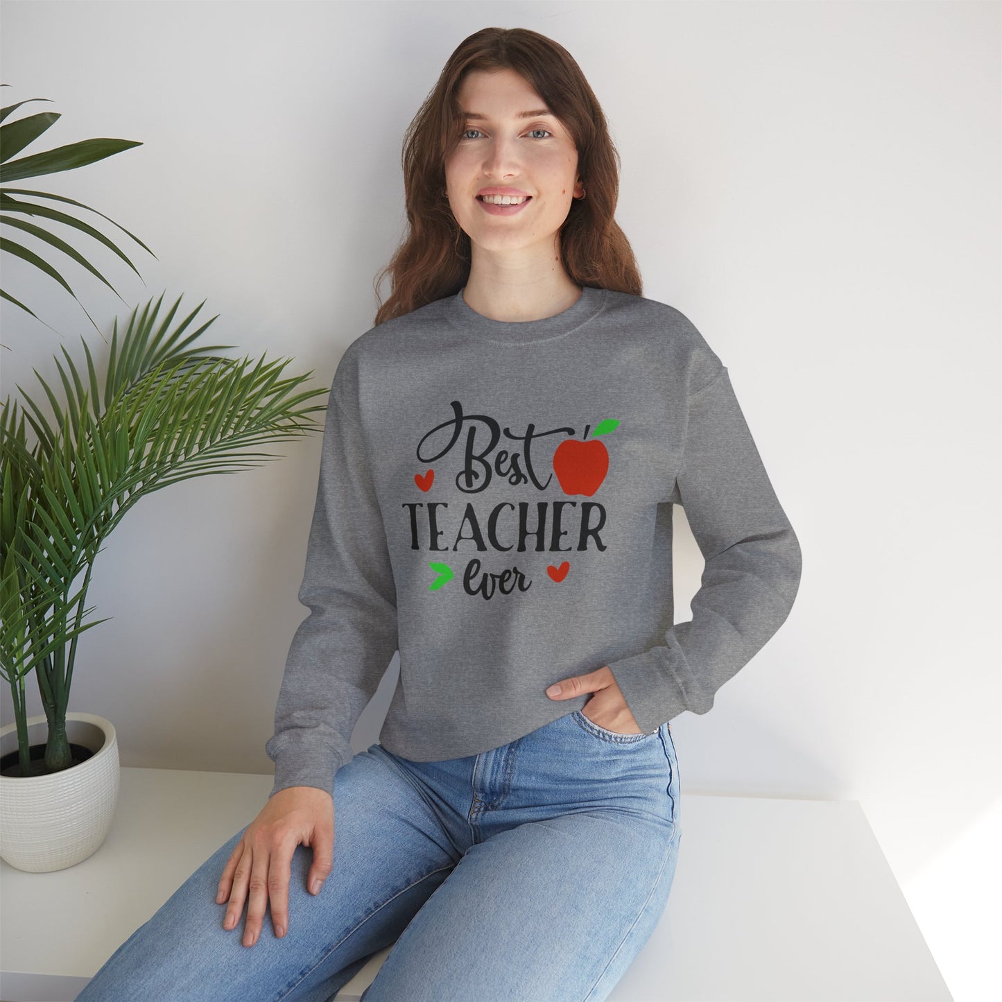 Best Teacher Ever Unisex Crewneck Sweatshirt | Perfect Gift for Educators