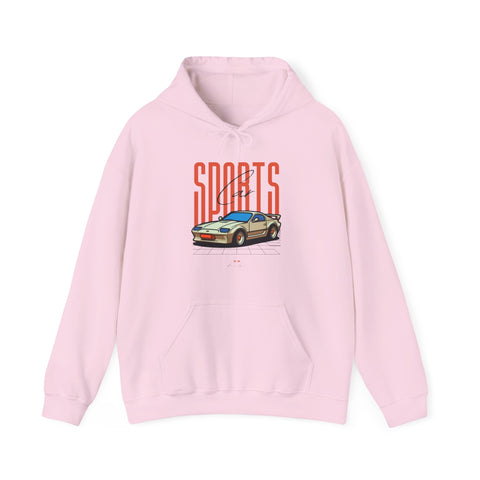 Sports Car Hoodie - Unisex Heavy Blend™ Sweatshirt, Casual Streetwear, Unique Sports Apparel, Cozy Fashion