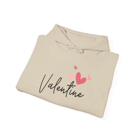 Valentine's Day Hooded Sweatshirt, Cozy Layer, Love Gift, Couples Apparel, Heart Print Hoodie, Unisex Pullover