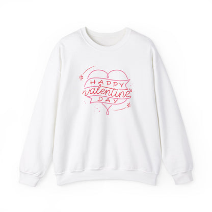 Happy Valentine's Day Sweatshirt, Cozy Valentine's Gift, Unisex Crewneck, Couple's Outfit, Cute Love Apparel, Winter Fashion