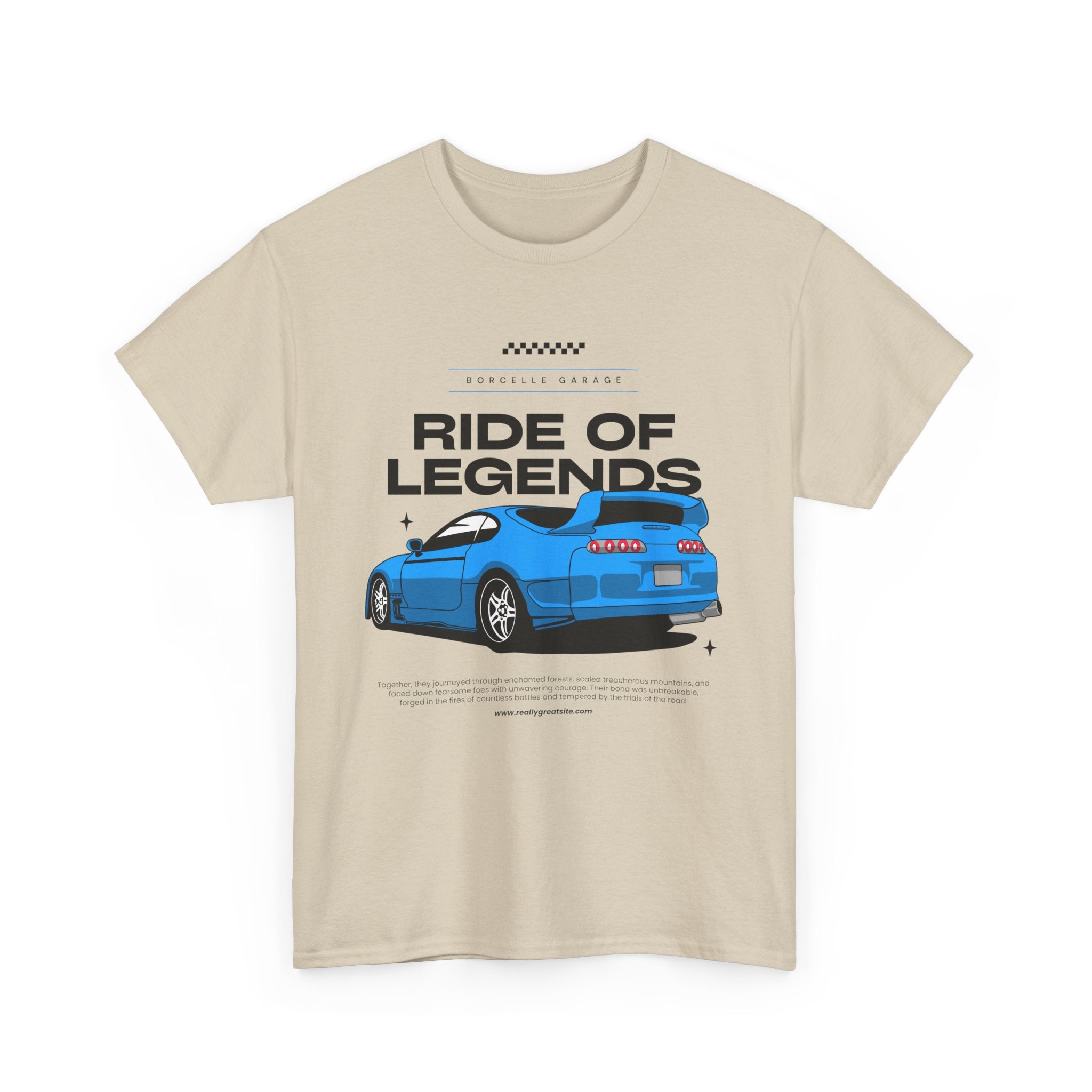 Ride of Legends Cotton Tee for Car Enthusiasts, Unisex T-Shirt, Vintage Car Fan Apparel