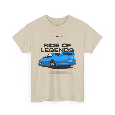 Ride of Legends Cotton Tee for Car Enthusiasts, Unisex T-Shirt, Vintage Car Fan Apparel