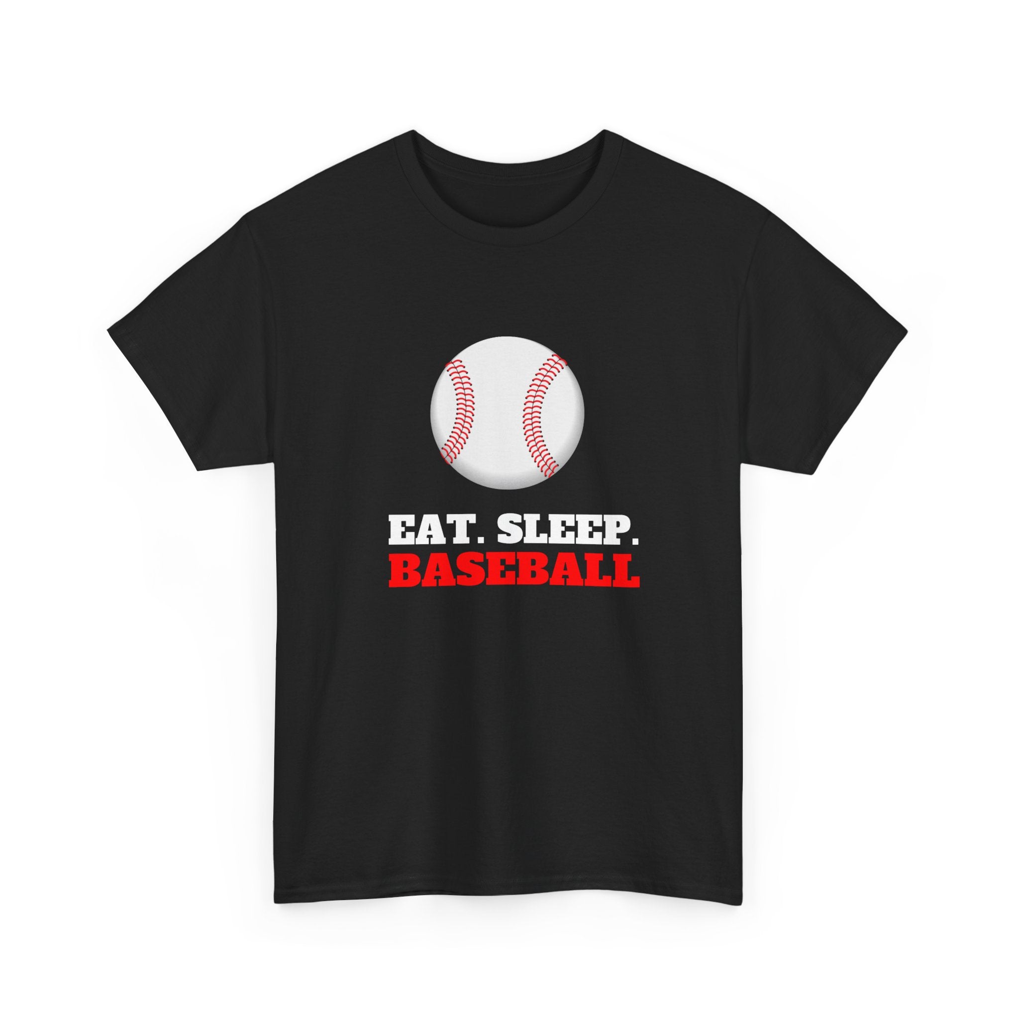 Eat Sleep Baseball Unisex Heavy Cotton Tee, Sports Fans, Gifts for Baseball Lovers, Casual Wear