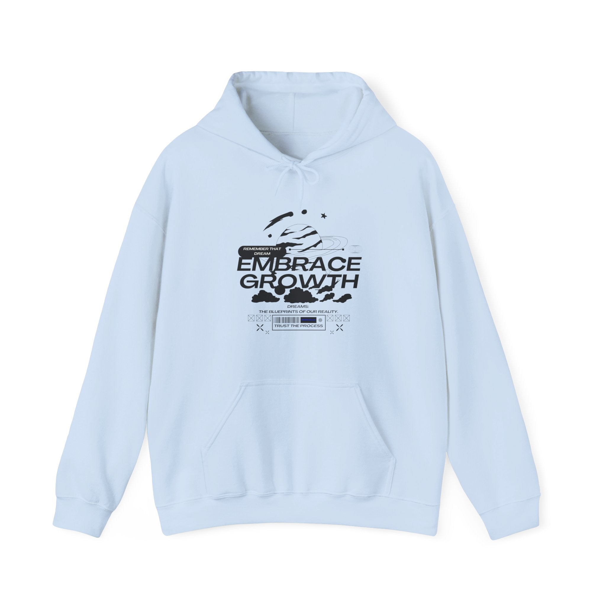Embrace Growth Hooded Sweatshirt, Motivational, Cozy Gift, Self-Improvement, Inspirational Wear, Unisex, Hoodie