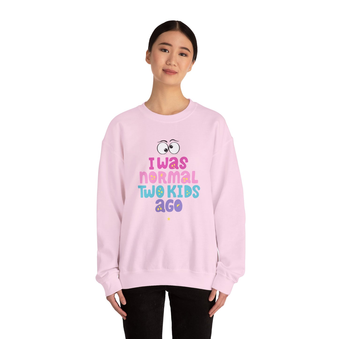 Funny 'I Was Normal Two Kids Ago' Unisex Sweatshirt, Perfect for Moms, Gift for Parents, Parenting Humor, Cozy Wear, Family Events