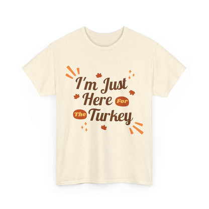 Thanksgiving Turkey Tee, Cozy Unisex Heavy Cotton Tee for Fall, Autumn Shirt, Thanksgiving Dinner Outfit, Family Gatherings, Holiday Humor