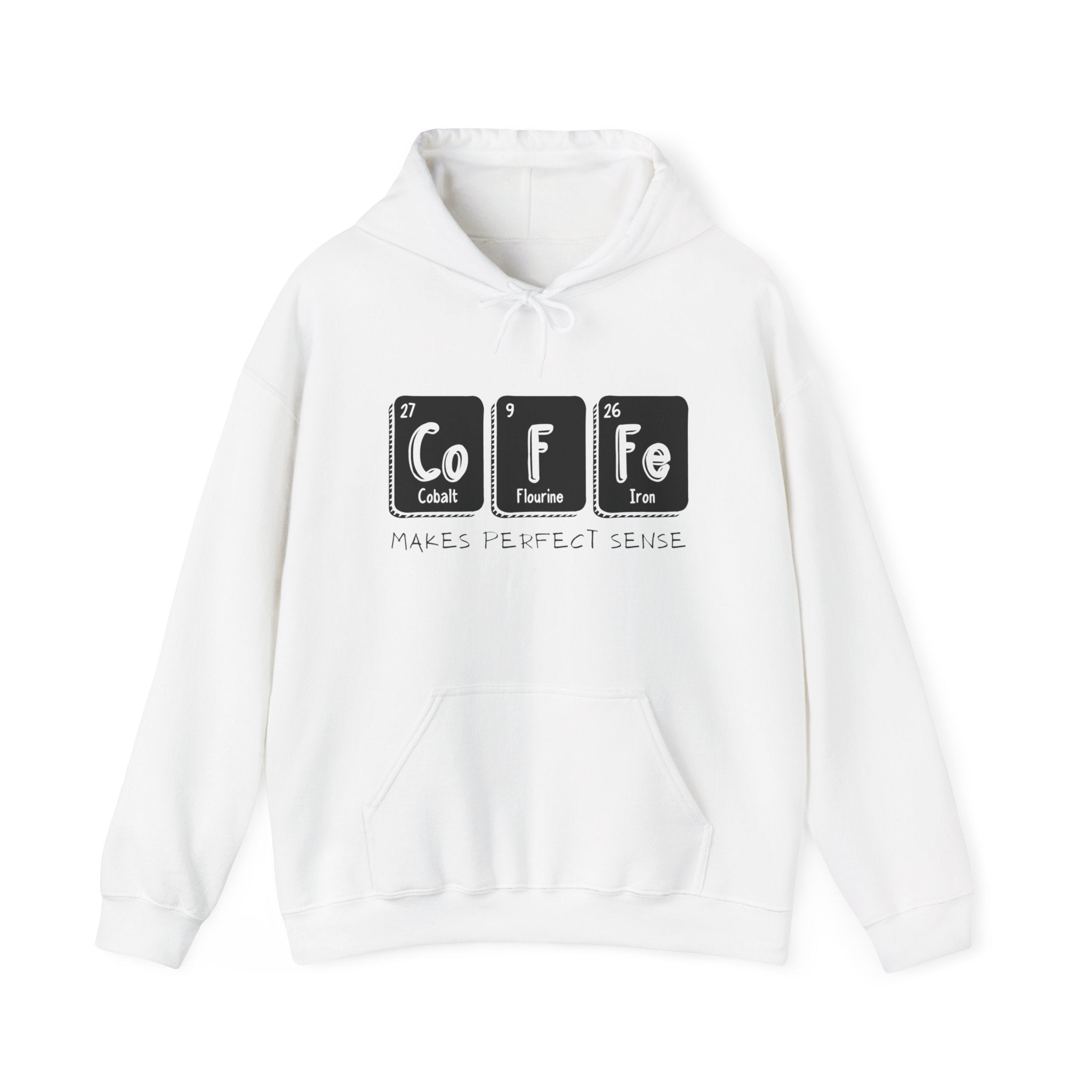 Coffee Chemistry Hooded Sweatshirt, Funny Sweatshirt for Coffee Lovers, Gift for Chemists, Cute Science Apparel, Perfect for Birthdays or