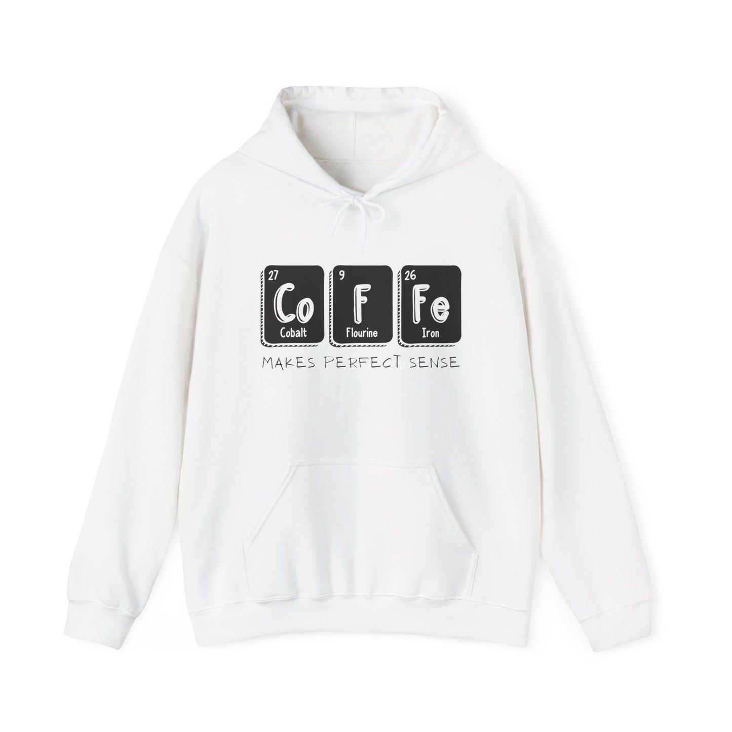 Coffee Chemistry Hooded Sweatshirt, Funny Sweatshirt for Coffee Lovers, Gift for Chemists, Cute Science Apparel, Perfect for Birthdays or