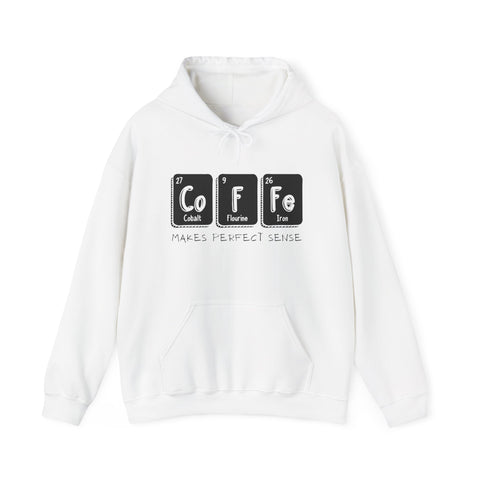 Coffee Chemistry Hooded Sweatshirt, Funny Sweatshirt for Coffee Lovers, Gift for Chemists, Cute Science Apparel, Perfect for Birthdays or