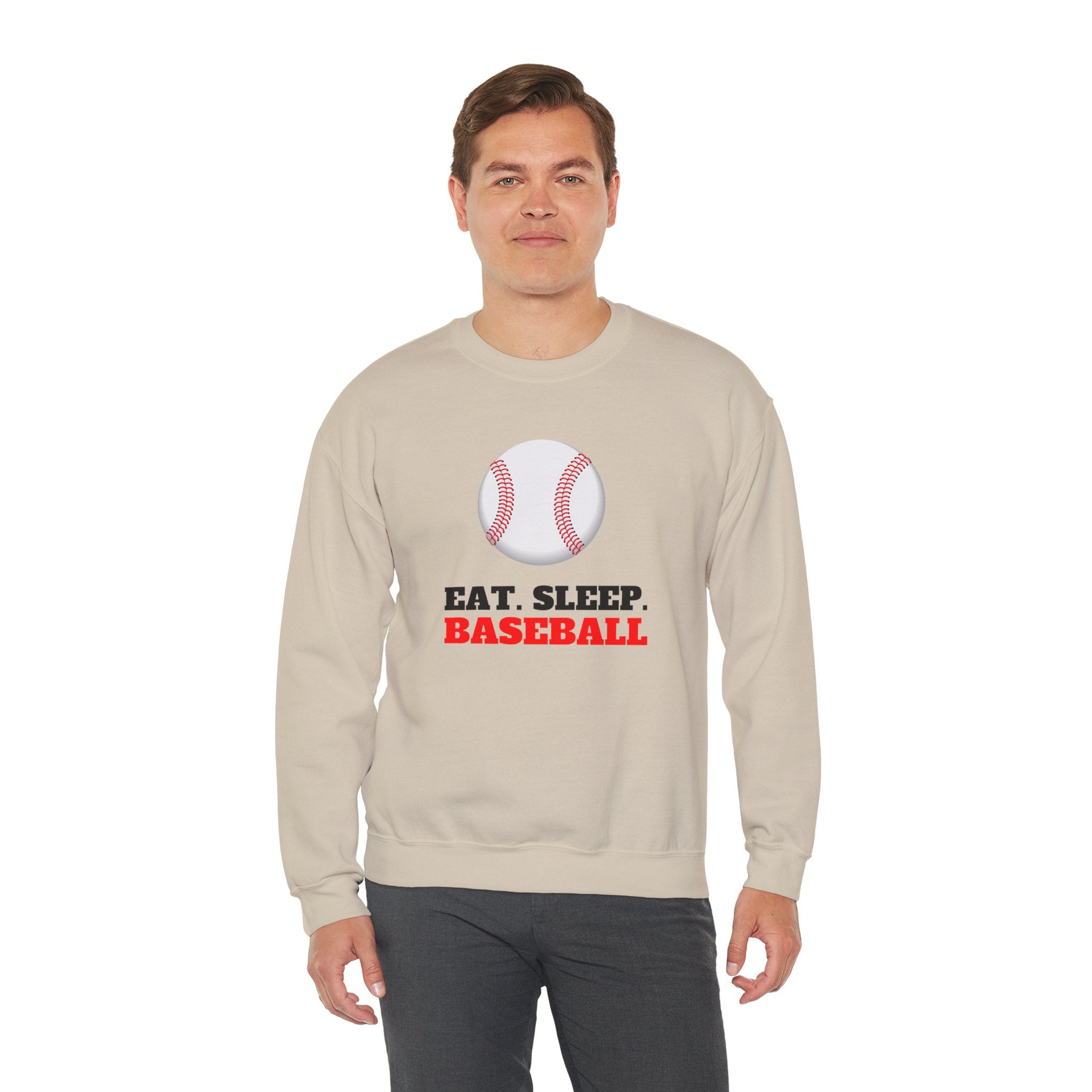 Baseball Sweatshirt - Eat Sleep Baseball, Unisex Crewneck, Gift for Baseball Fans, Sports Apparel, Cozy Sweatshirt