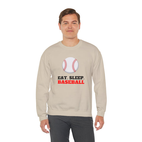 Baseball Sweatshirt - Eat Sleep Baseball, Unisex Crewneck, Gift for Baseball Fans, Sports Apparel, Cozy Sweatshirt